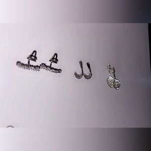 Set of 3 earring set. These earrings go underneath another one.